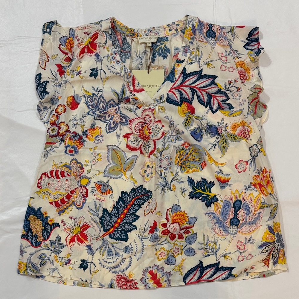 Cynthia Rowley Multicolor Floral Blouse